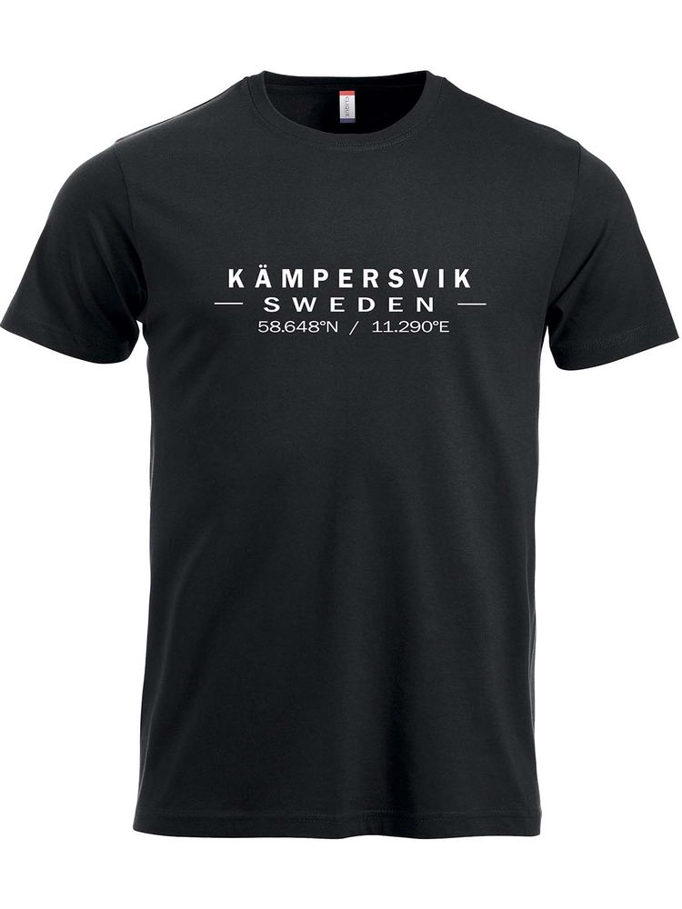 T-shirt - Big text logo, Black (Kämpersvik)