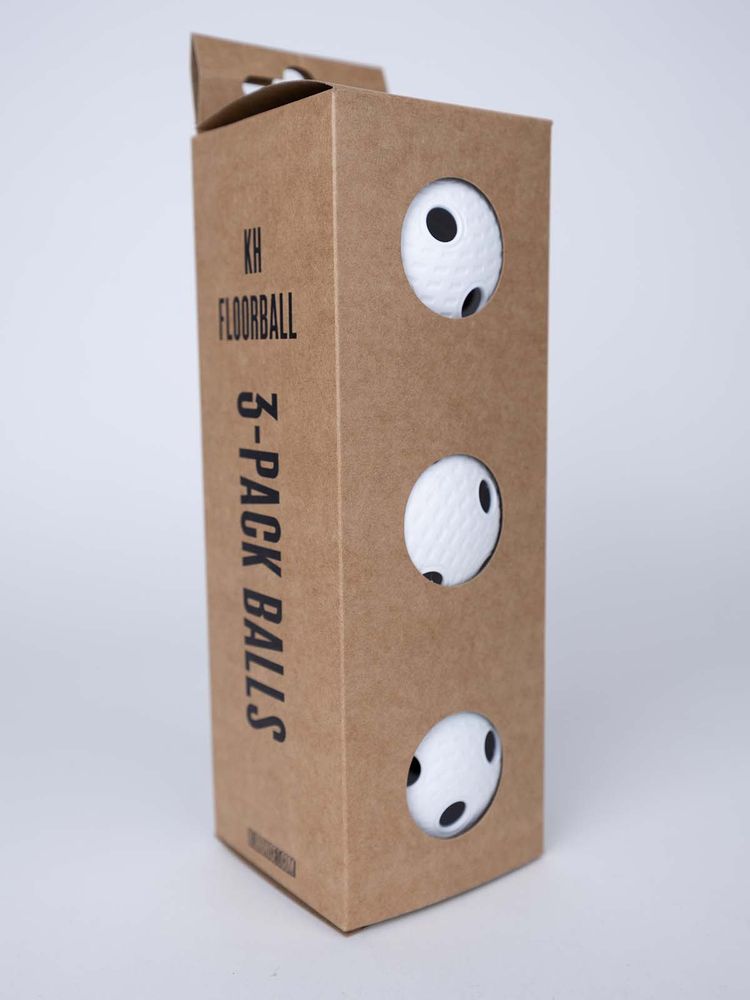 KH Innebandyboll (3-pack) - Vit