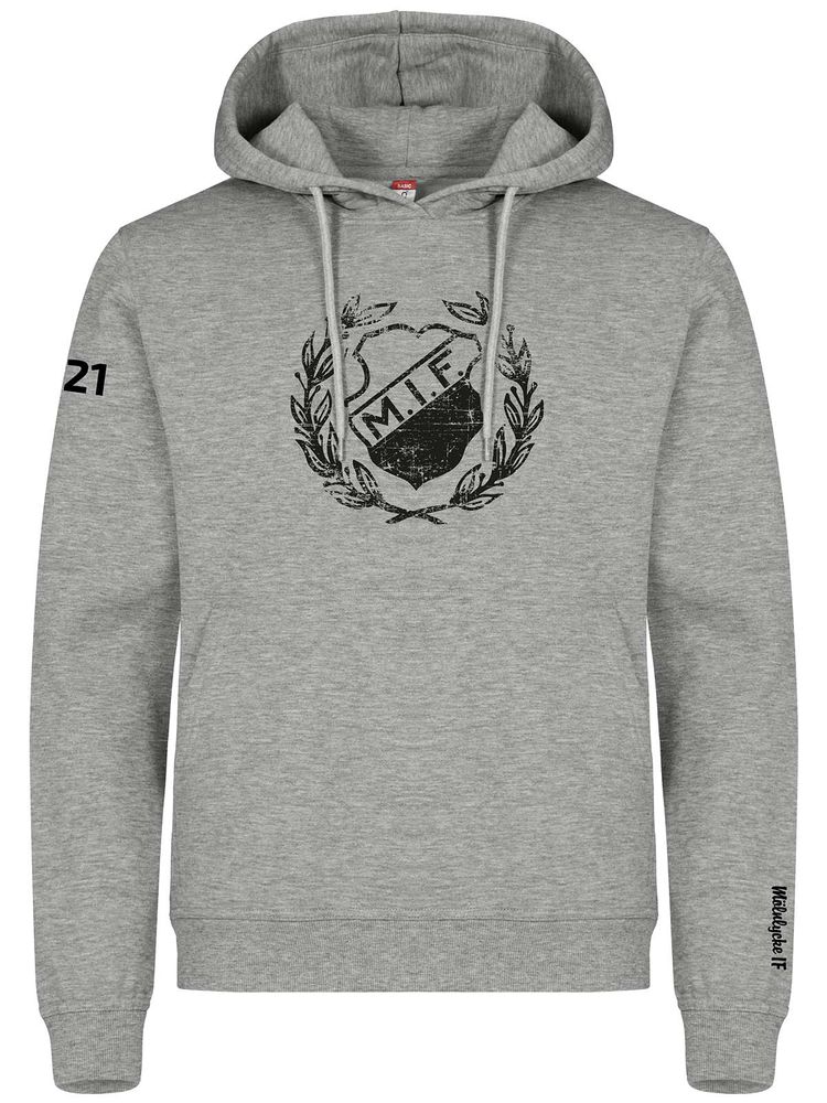 Hoodtröja - Supporter, Grey Melange (Mölnlycke IF)