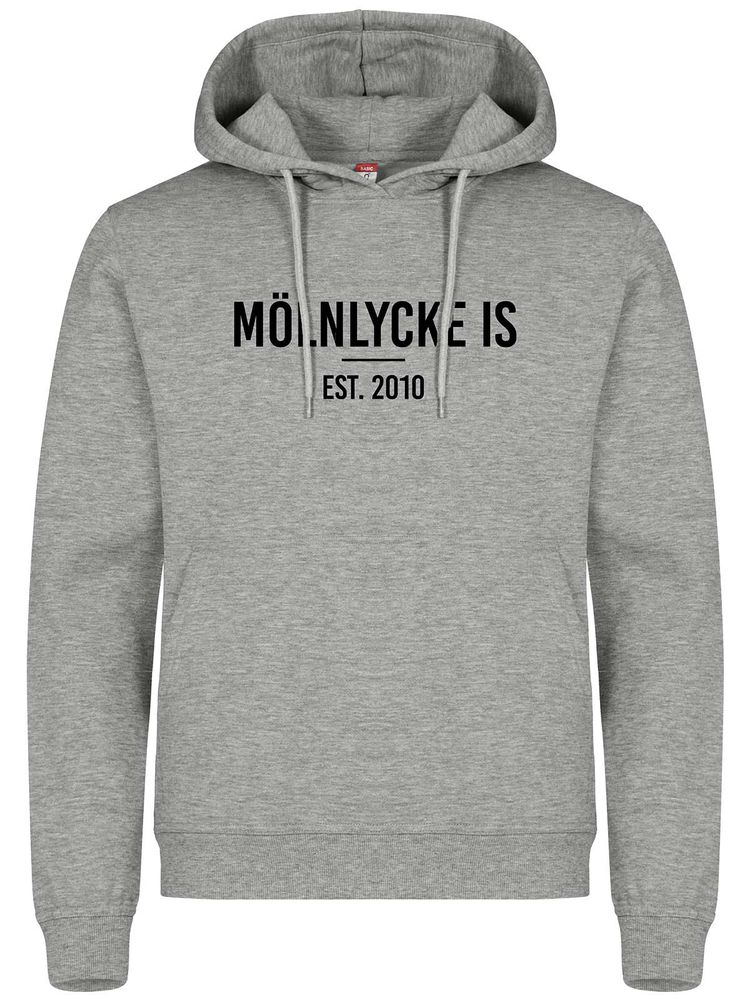 Hoodtröja - Supporter, Grey Melange (Mölnlycke IS)