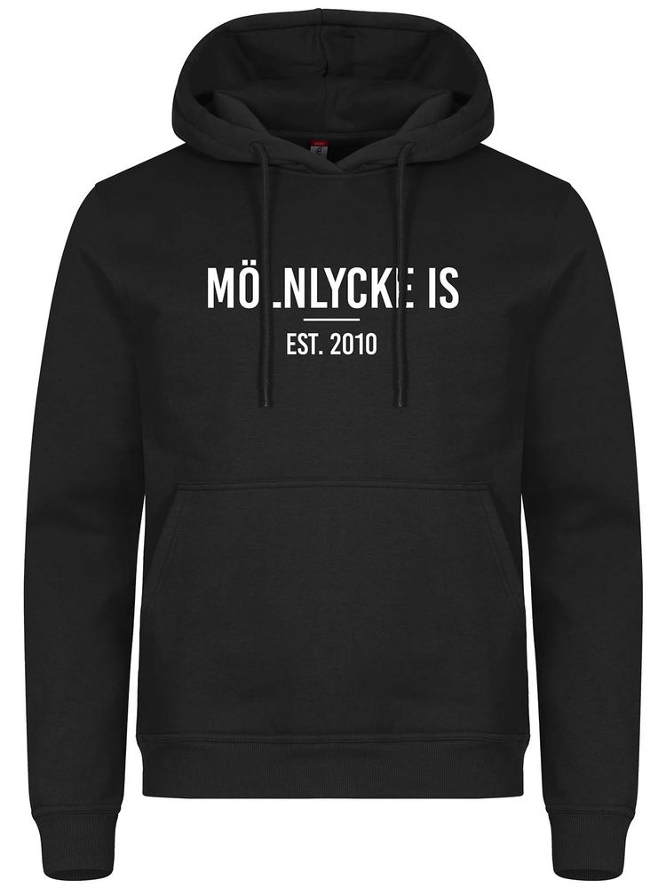 Hoodtröja - Supporter, Black (Mölnlycke IS)