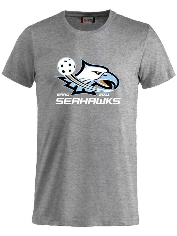 Clique T-shirt Basic - JR, Gråmelerad (Särö Seahawks)