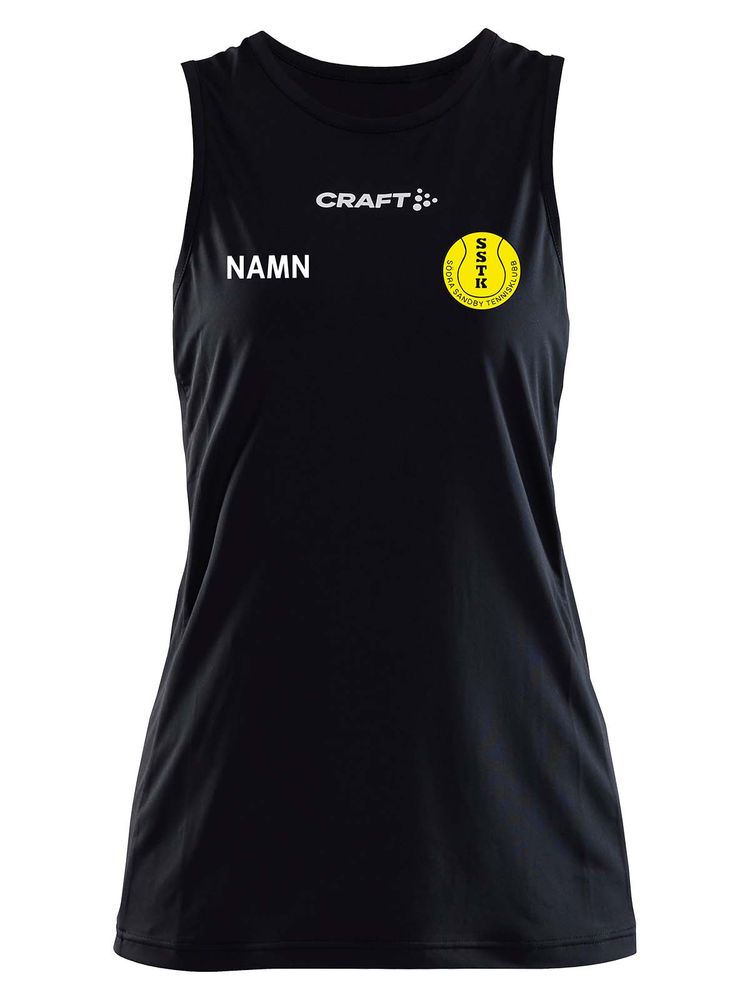 Craft Singlet RUSH Slim, Black (Södra Sandby Tennis)
