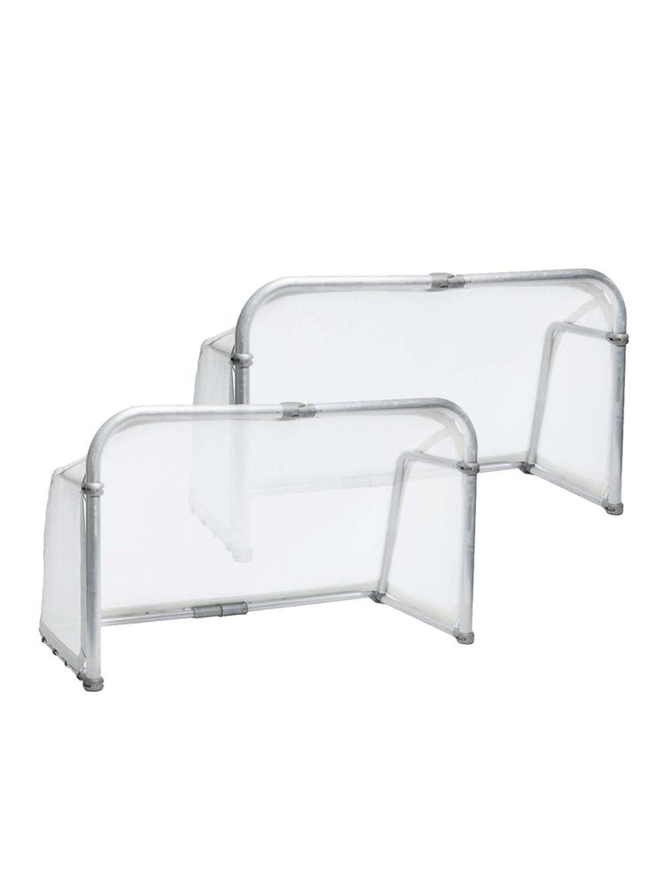 Fun-To-Play Football Goal Collapsible - 1,5 x 1 m (2-pack) - White