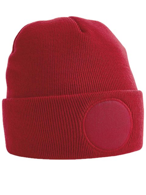 Beechfield Circular Patch Beanie Red