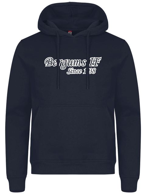 Hoodtröja - Supporter, Mörk Marin (Bergums IF)