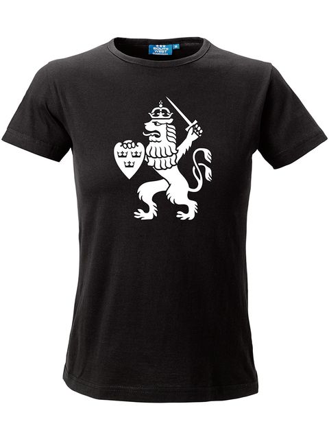 T-shirt Dam, Svart - GBG Lejon (stor logo)