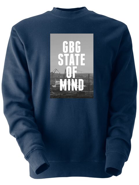 Collegetröja, Marinblå - GBG State Of Mind