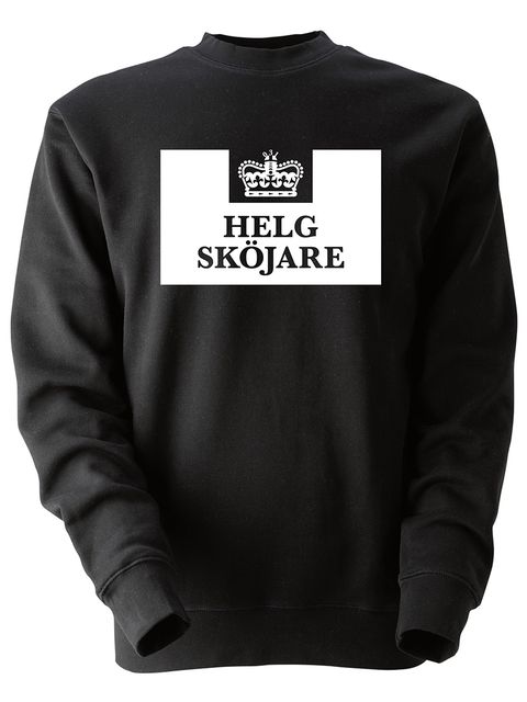 Collegetröja, Svart - Helgsköjare