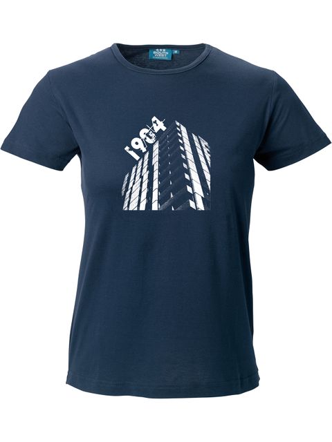 T-shirt Dam, Marinblå - Höghus 1904