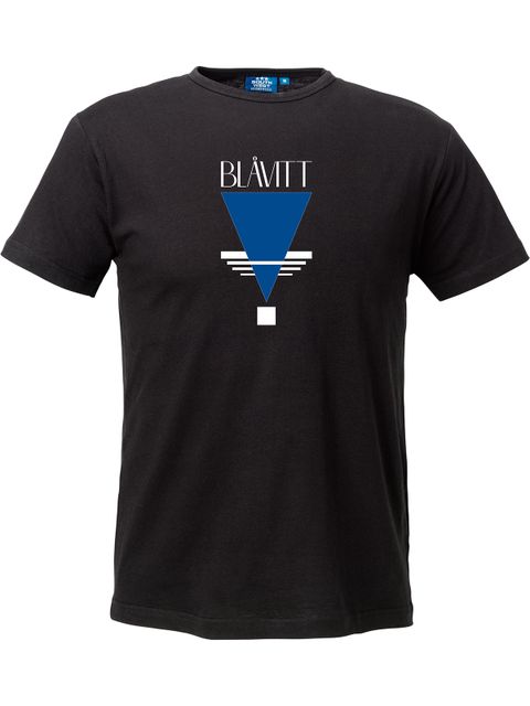 T-shirt Herr, Svart - Blåvitt Triangel