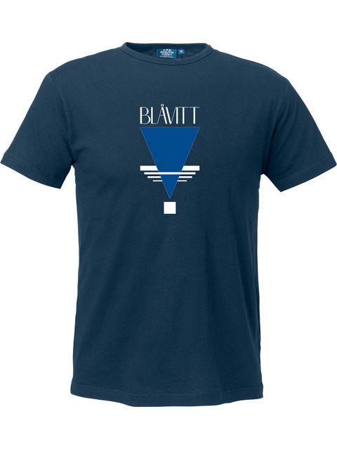 T-shirt Herr, Marinblå - Blåvitt Triangel