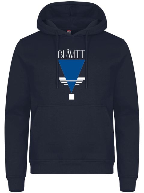 Hoodie, Navy - Blåvitt Triangel