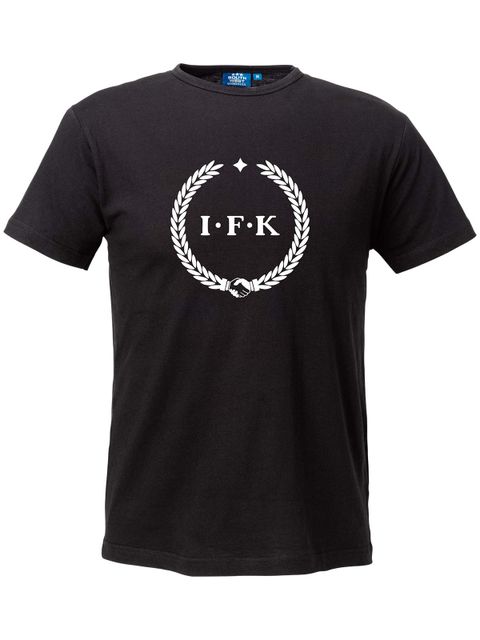 T-shirt Men, Black - Kransen (stor logo)