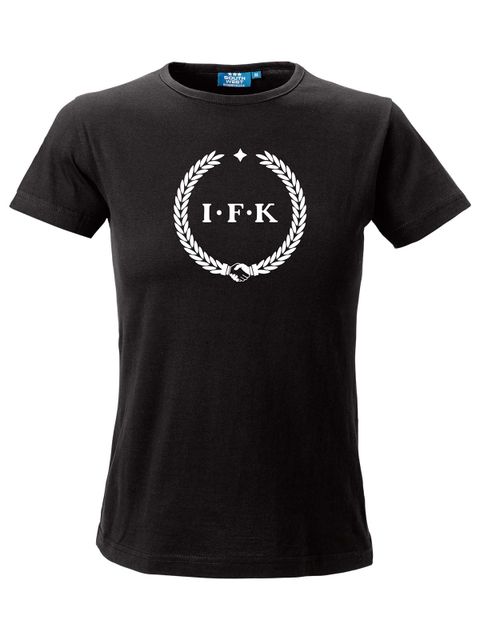 T-shirt Woman, Black - Kransen (stor logo)