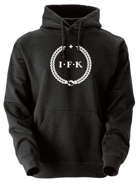 Hoodie, Black - Kransen (stor logo)