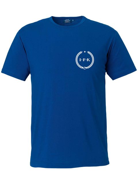 T-shirt Men, Blue - Kransen (liten logo)
