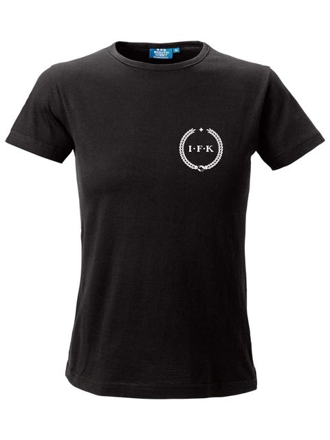T-shirt Woman, Black - Kransen (liten logo)