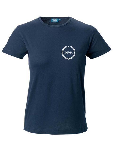 T-shirt Woman, Navy - Kransen (liten logo)