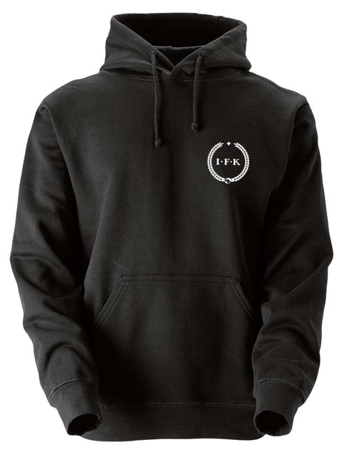 Hoodie, Black - Kransen (liten logo)
