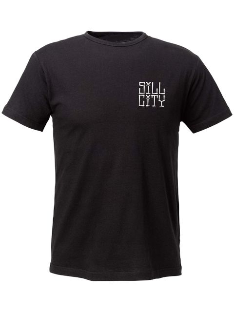 T-shirt Herr, Svart - Sill City Text (liten logo)