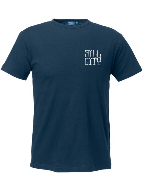 T-shirt Herr, Marinblå - Sill City Text (liten logo)