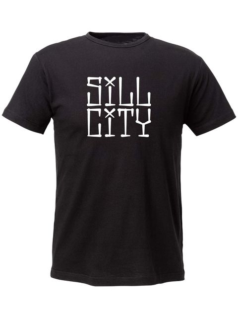 T-shirt Herr, Svart - Sill City Text (stor logo)