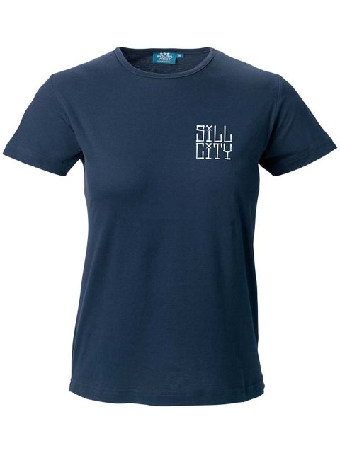 T-shirt Dam, Marinblå - Sill City Text (liten logo)