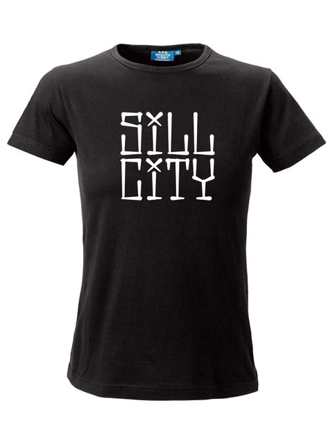 T-shirt Dam, Svart - Sill City Text (stor logo)