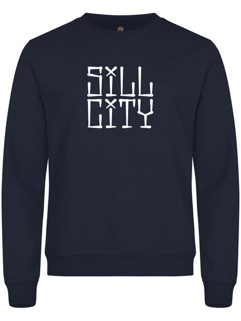 Sweatshirt, Navy - Sill City Text (stor logo)