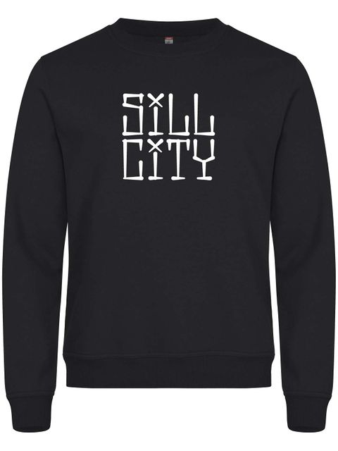 Sweatshirt, Black - Sill City Text (stor logo)