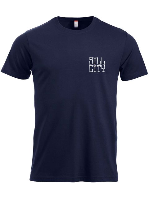T-shirt, Navy - Sill City Text (liten logo)