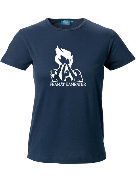 T-shirt Dam, Marinblå - Framåt (stor logo)