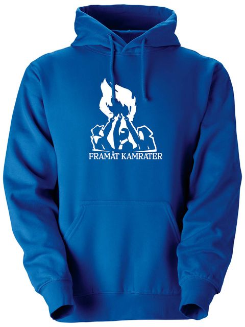 Hoodtröja, Blå - Framåt (stor logo)