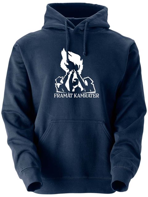 Hoodtröja, Marinblå - Framåt (stor logo)