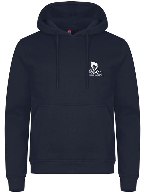 Hoodie, Navy - Framåt Kamrater (liten logo)
