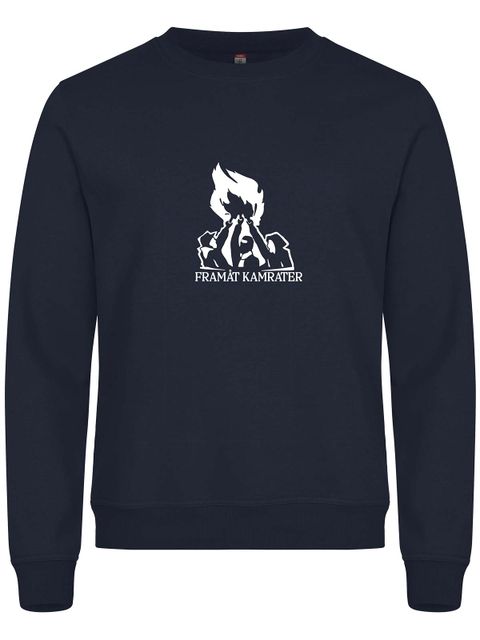 Sweatshirt, Navy - Framåt Kamrater (stor logo)