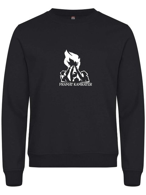 Sweatshirt, Black - Framåt Kamrater (stor logo)