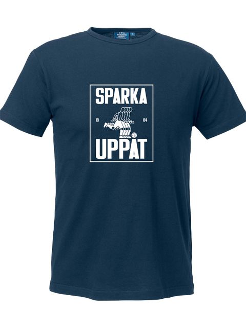 T-shirt Men, Navy - Sparka Uppåt (stor logo)