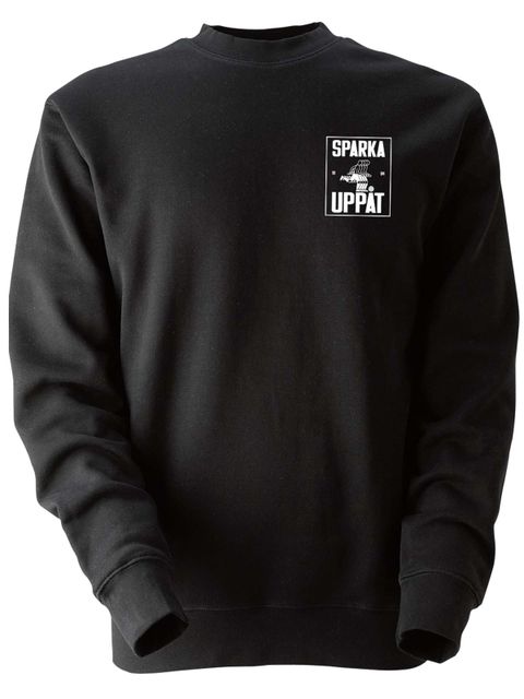 Sweatshirt, Black - Sparka Uppåt (liten logo)
