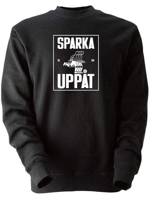 Sweatshirt, Black - Sparka Uppåt (stor logo)