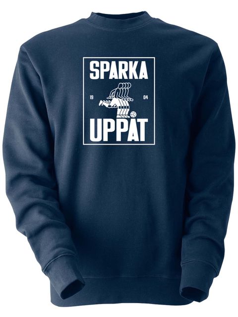 Sweatshirt, Navy - Sparka Uppåt (stor logo)