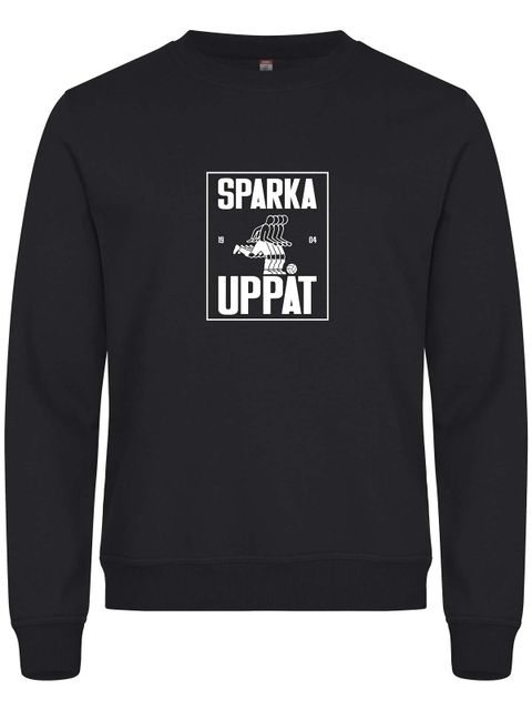 Sweatshirt, Black - Sparka Uppåt (stor logo)