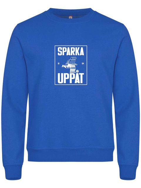 Sweatshirt, Blue - Sparka Uppåt (stor logo)
