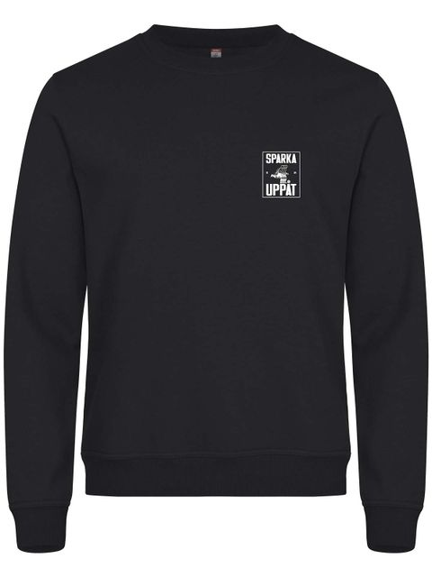 Sweatshirt, Black - Sparka Uppåt (liten logo)