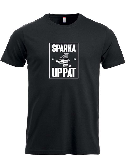 T-shirt, Black - Sparka Uppåt (stor logo)