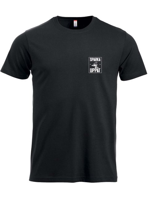 T-shirt, Black - Sparka Uppåt (liten logo)