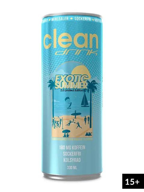 CLEAN Drink - Energy Drink, 33 cl Exotic Summer