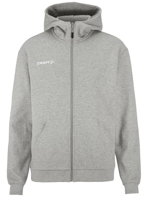 Craft Hoodie COMMUNITY 2.0 Logo - Fullzip Grey Melange