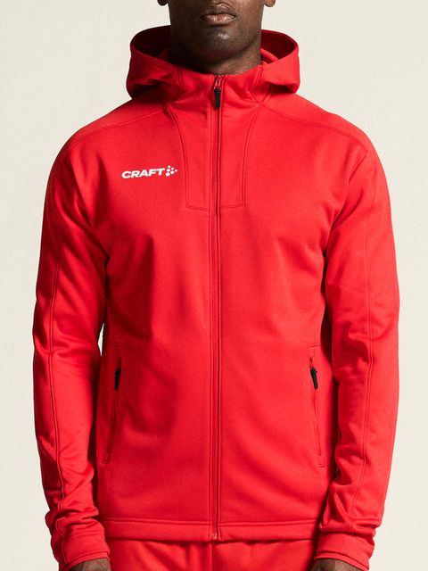 Craft Hoodie EVOLVE 2.0 FZ Brushed Bright Red